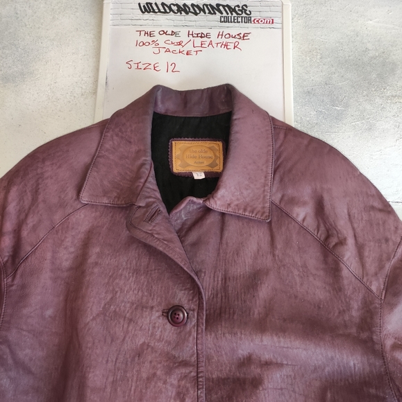 The Olde Hide House Leather Suede Jacket Size 12 - Picture 9 of 10